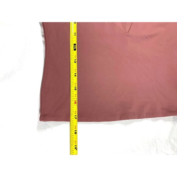 Babaton Aritzia Contour Top Womens M Rosy Brown Deep V Plunge Long Sleeve Fitted - Picture 6 of 8